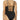 NWT Soluna Women Black Plunging V Neck Strappy One-Piece Swimsuit Black Size S - Ufashion