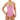NWT Kate Spade Colorblock Plunging V-Neck One Piece Swimsuit Surf Pink Size S - Ufashion