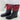 Aquatalia Red/Black Leather Faux Fur Lined Side Zip Boots Women’s Size 10 - Ufashion