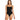SEA LEVEL SWIM Dark Romance Bandeau Multifit One-Piece Swimsuit Black Size 12 - Ufashion