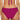 NWT Becca Presley Ribbed Tab Side Hipster Bikini Bottom, Pomegranate, Size M - Ufashion