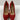 Charlotte Olympia AMANDA Red Suede Block Heel Pointy Toe Slip On Heels Size 35 - Ufashion