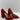 Charlotte Olympia AMANDA Red Suede Block Heel Pointy Toe Slip On Heels Size 35 - Ufashion