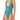 Bikini Lab Women's Keyhole Front One Piece Swimsuit, Dark Teal//Solid, Small - Ufashion