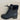 Michael Kors Black Leather/Faux Fur Lined Round Toe Lace/Zip Up Combat Boots, 6M - Ufashion