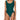 Bikini Lab Women's Lace Up Adjustable High Leg One Piece Swimsuit, Dark Teal, XL - Ufashion