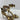 Alexandre Vauthier Gold Leather Studded Ankle Strap Back Zip High Heels 37.5 - Ufashion