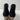 Kaari Blue CHARLIE Black Pointed Toe Side Zip Block Heel Ankle Boots Womens 7.5M - Ufashion