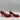 Salvatore Ferragamo Carla Quilted Red Satin Fabric Bow Vara Heel Pumps Red Sz 9 - Very Good - Ufashion
