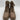 LifeStride Women's Rhodes Combat Block Heel Boot Ankle Brown Size 6.5 W - Ufashion