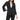 NWT Women Calvin Klein One-Button Jacket with Ruched Sleeve Color Black Size 14 - Ufashion