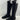 Stuart Weitzman Black Suede/Fabric Pull On Knee High Boots Women’s Size 6 B - Ufashion
