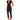 NWD Women bebe Ruffle Detail Straight Jumpsuit Color Jet Black Size MD - Ufashion