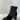 Sugar ELEMENT Black Faux Leather/Fabric Side Zip Block Heel Ankle Boots Size 10M - Ufashion