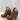 Sugar RORY Brown Faux Leather Lace Up/Side Zip Fur Trim Block Heel Boots Size 7M - Ufashion