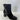 Sugar ELEMENT Black Faux Leather/Fabric Side Zip Block Heel Ankle Boots Size 10M - Ufashion