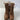 Sugar RORY Brown Faux Leather Lace Up/Side Zip Fur Trim Block Heel Boots Size 7M - Ufashion