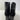Sugar ELEMENT Black Faux Leather/Fabric Side Zip Block Heel Ankle Boots Size 10M - Ufashion