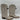 Shyanne Women's Victoria Hueso Studded Stitched Western Boots White Size 6M - Very Good - Ufashion
