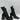 Women’s BALENCIAGA Glove Leather Ankle Boots Black Size 38.5 - Very Good - Ufashion