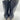 Women’s Paris Texas Croc Embossed Boots Navy Blue Size 37 - Very Good - Ufashion