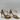 Aquazzura Ari Metallic Leather Ankle-tie Sandals In Platino Gold Mandarin Sz 38 - Very Good - Ufashion