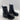 GUESS Black Leather/Knit Round Toe Pull On Platform Ankle Boots Women’s 7.5 M - Very Good - Ufashion