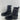 GUESS Black Leather/Knit Round Toe Pull On Platform Ankle Boots Women’s 7.5 M - Very Good - Ufashion