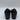 Chloe Women's Black Leather Scalloped Slip On Block Heel Lauren Pumps Size 35 - Very Good - Ufashion