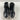 Michael Kors Black/White Leather Lace Up Mid Top Sneakers Men’s Size 7 M - Very Good - Ufashion