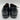 Santoni Men's Polished Leather Double-Buckle Shoe Black Size 9D - Very Good - Ufashion
