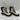 Circus by Sam Edelman BRADLEY White/Black Round Toe Lace Up Lug Sole Booties, 7M - Very Good - Ufashion