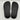 Fitflop iQUISHION Black Rubber Open Toe Pool Slide Sandals Mens Size 7 - Very Good - Ufashion