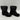 Stuart Weitzman TYLER UltraLift Black Leather Lugsole Pull On Booties, Size 6B - Very Good - Ufashion