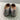 JC Gray Synthetic Leather Pointed Ruffle Toe Slip On Flat Loafers Women's Size 8 - Very Good - Ufashion