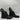 GEOX Respira Black Leather Round Toe Side Zip Ankle Biker Boots, Size Women’s 39 - Very Good - Ufashion