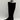 Aquatalia Black Suede/Fabric Round Toe Side Zip Block Heel Calf Boots, Size 5.5M - Very Good - Ufashion