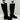 Aquatalia Black Suede/Fabric Round Toe Side Zip Block Heel Calf Boots, Size 5.5M - Very Good - Ufashion