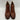 Comfortiva BAILEY Brown Leather Round Toe Block Heel Pull On Boots, Size 6.5M - Very Good - Ufashion