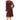 NWOT JIL SANDER Women’s Drawstring Waist Slik Crepe Dress Wine Red Size 34 - Ufashion