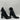 Stuart Weitzman Black Leather Pointed Toe Side Zip Block Heel Ankle Boots 7.5 - Very Good - Ufashion