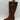IMPO Gelsey Brown Textile Round Toe Side Zip Buckled Wedge Knee High Boots, 9M - Very Good - Ufashion