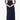 NWOT Xscape Long Sheer Mesh Sleeve Side Drape Illusion Dress Navy/Gold Size 4 - Ufashion