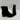 Journee Collection HAYVEN Black Fabric Almond Toe Side Zip Booties, Size 9.5WD - Very Good - Ufashion