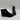 Naturalizer RONAN Black Leather Round Toe Side Zip Buckled Ankle Boots, Size 7W - Very Good - Ufashion