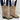 Shyanne Women's Tanya Slouch Harness Fashion Boots Beige Size 6 - Very Good - Ufashion