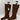 IMPO Gelsey Brown Textile Round Toe Side Zip Buckled Wedge Knee High Boots, 9M - Very Good - Ufashion