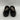 White Mountain NOBLES 2 Black Faux Leather Almond Toe Chain Loafers, Size 7M - Very Good - Ufashion