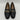 White Mountain NOBLES 2 Black Faux Leather Almond Toe Chain Loafers, Size 7M - Very Good - Ufashion