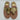 Jack Rogers JACK FLAT Gold Leather Open Toe Thong Slip On Sandals, Size 6W - Very Good - Ufashion